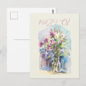 Carte postale de fleurs sauvages (Devant / Derrière)