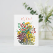 Carte postale de fleurs sauvages (Debout devant)
