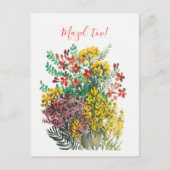 Carte postale de fleurs sauvages (Devant)