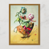 Carte postale de fleurs victoriennes chevauchant u (Devant)