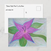 carte postale de fleurs violettes aléatoires (Devant / Derrière)