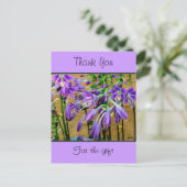 Carte postale de fleurs violettes d'Hosta (Debout devant)