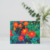 Carte postale de fleurs vives (Debout devant)