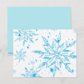 Carte postale de flocons de neige en cristal de gl (Devant / Derrière)