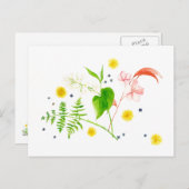 carte postale de flou aquarelle (Devant / Derrière)