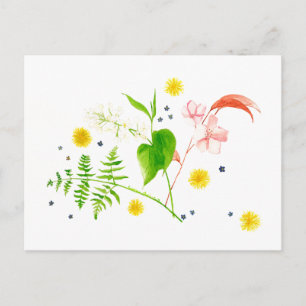 carte postale de flou aquarelle