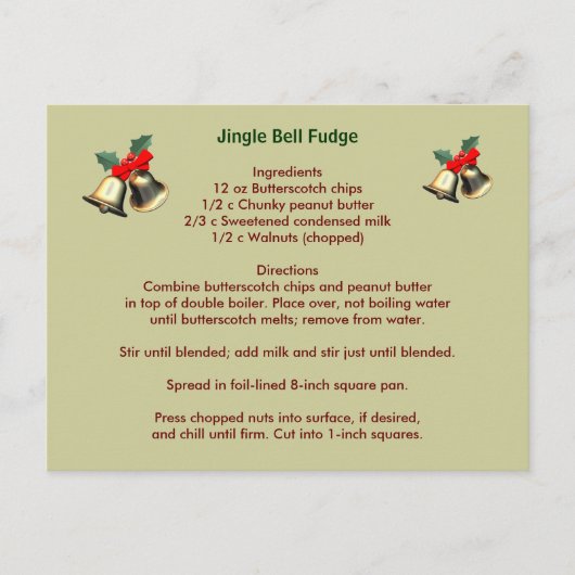 Carte postale de fondant de Jingle Bell (Devant)