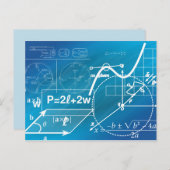 carte postale de formule géométrique (Devant / Derrière)