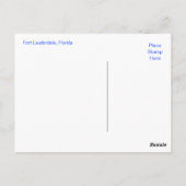 Carte postale de Fort Lauderdale Beach Florida (Dos)