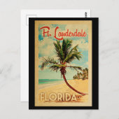 Carte postale de Fort Lauderdale Palm Tree Beach R (Devant / Derrière)