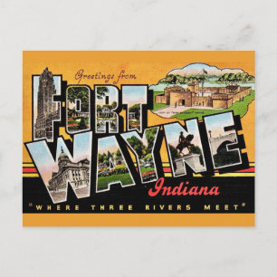 Carte postale de Fort Wayne IN