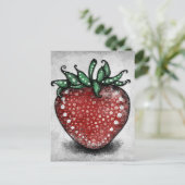 Carte postale de fraise mûre (Debout devant)