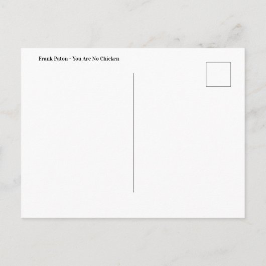 Carte postale de Frank Paton - Vous n'êtes pas un  (Dos)