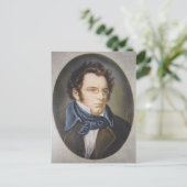 Carte postale de Franz Schubert, d'après une minia (Debout devant)