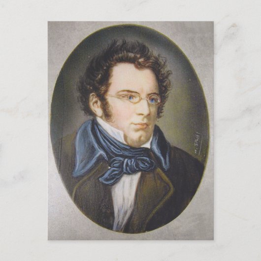 Carte postale de Franz Schubert, d'après une minia (Devant)