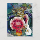 Carte Postale De fruit de pastèque de raisin d'Apple toujours la (Devant)