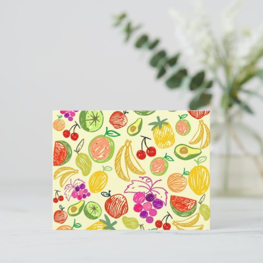 Carte postale de fruits mélangés (Debout devant)