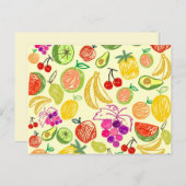 Carte postale de fruits mélangés (Devant / Derrière)