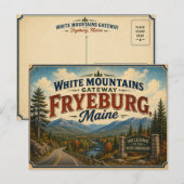 Carte postale de Fryeburg Maine Montagnes Blanches (Devant / Derrière)