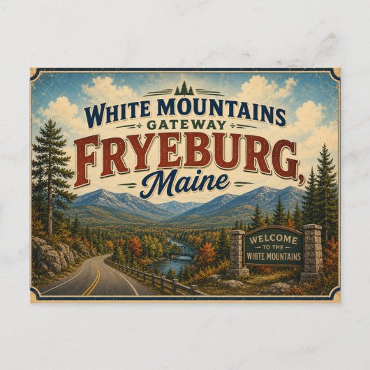 Carte postale de Fryeburg Maine Montagnes Blanches (Devant)