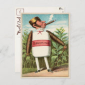 Carte postale de fumeur victorienne (Devant / Derrière)