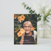 Carte postale de funérailles 'Vivre Rire Aimer' (Debout devant)