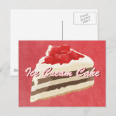 Carte postale de gâteau à la crème de glace (Devant / Derrière)