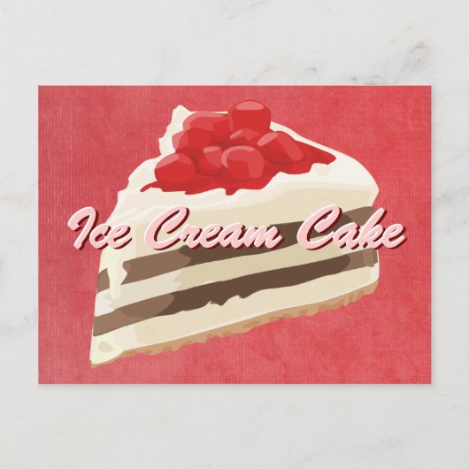 Carte postale de gâteau à la crème de glace (Devant)