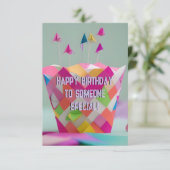 Carte postale de gâteau artisanal Origami Whimsica (Debout devant)