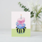 Carte postale de gâteau coloré (Debout devant)