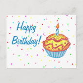 Carte postale de gâteau d'anniversaire (Devant)