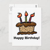 Carte postale de gâteau d'anniversaire (Devant / Derrière)