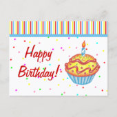 Carte postale de gâteau d'anniversaire (Devant)