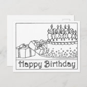 Carte postale de gâteau d'anniversaire (Devant / Derrière)