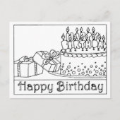 Carte postale de gâteau d'anniversaire (Devant)