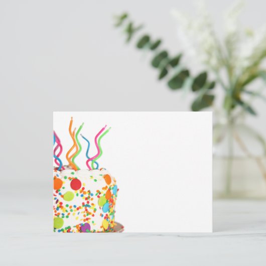 Carte postale de gâteau d'anniversaire (Debout devant)