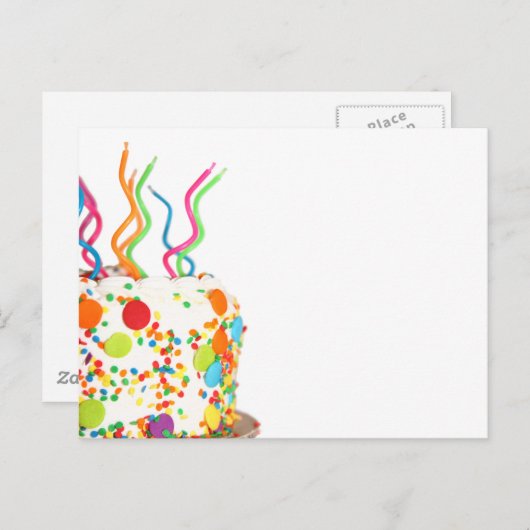 Carte postale de gâteau d'anniversaire (Devant / Derrière)