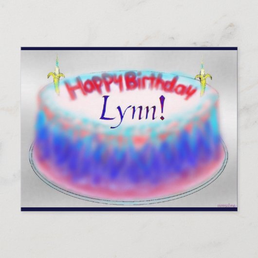 Carte postale de gâteau d'anniversaire de Lynn (Devant)