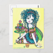 Carte postale de gâteau de coupe de fée de beurre (Devant / Derrière)