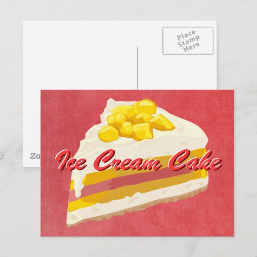 Carte postale de gâteau de glace tropicale (Devant / Derrière)
