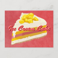 Carte postale de gâteau de glace tropicale