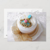 Carte postale de gâteau de style vintage (Devant / Derrière)