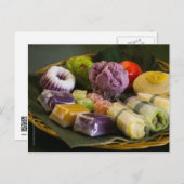Carte postale de gâteau traditionnel indonésien (Devant / Derrière)