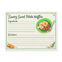 Carte Postale de Gaufre de Patate Douce Salée