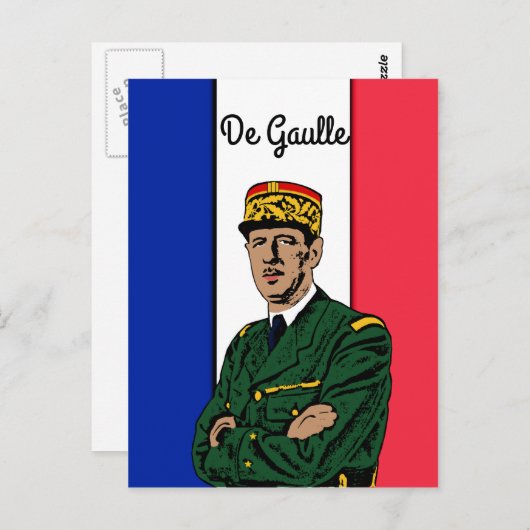 Carte Postale De Gaulle (Devant / Derrière)