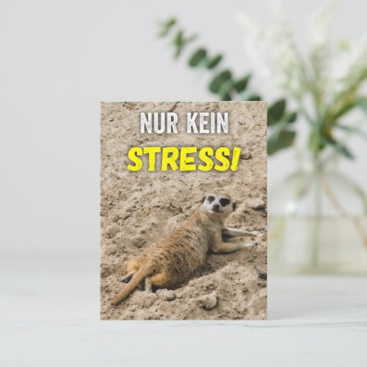 Carte postale de géant "Pas de stress !" Carte pos (Debout devant)