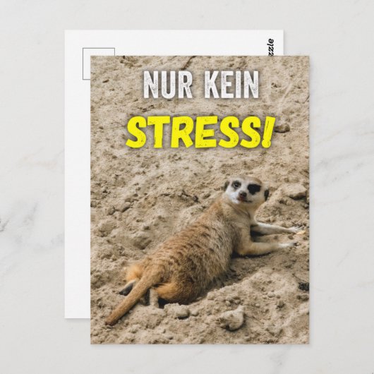 Carte postale de géant "Pas de stress !" Carte pos (Devant / Derrière)