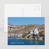 Carte postale de Gialos Port, île d'Ios, Grèce (Devant / Derrière)