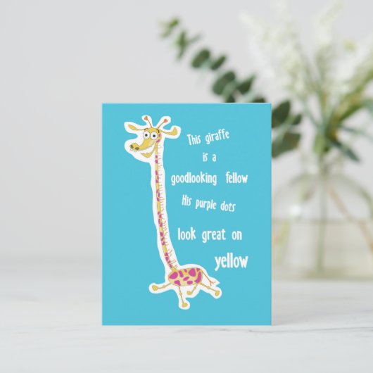 Carte postale de girafe (Debout devant)