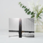 Carte postale de golden gate bridge (noir et (Debout devant)